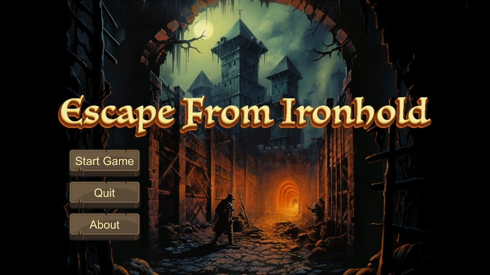 The title screen of the Unity version
